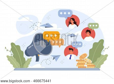 Attraction Of Potential Customers. Marketing Strategy For Business