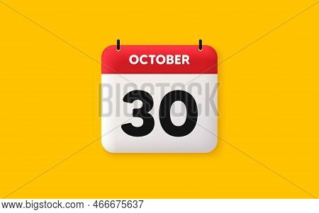 Calendar Date 3d Icon. 30th Day Of The Month Icon. Event Schedule Date. Meeting Appointment Time. Ag