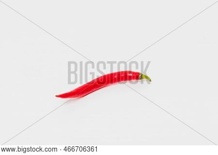 Red Pepper Hot Hot Pepper Isolated On White Background.