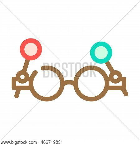 Ocular Glasses Optical Color Icon Vector. Ocular Glasses Optical Sign. Isolated Symbol Illustration