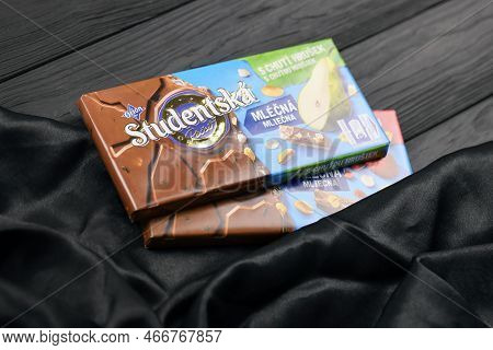 Kharkiv, Ukraine - November 3, 2021: Studentska Chocolate Bar Is A Popular Czech Chocolate Manufactu
