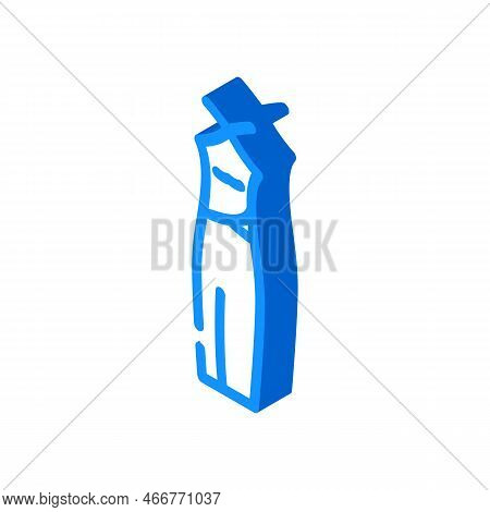 Halter Wedding Dress Isometric Icon Vector. Halter Wedding Dress Sign. Isolated Symbol Illustration
