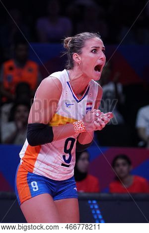 Ankara, Turkiye - June 05, 2022: Schoot Myrthe In Serbia Vs Netherlands Vnl Pool Match In Ankara Are