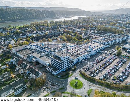 Koblenz Germany 02.11.2022 Aerial View Of Stabilus Headquarter And Factory In Koblenz You Can Also S