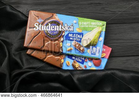 Kharkiv, Ukraine - November 3, 2021: Studentska Chocolate Bar Is A Popular Czech Chocolate Manufactu