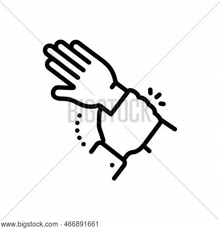 Black Line Icon For Harassment Oppression Catch-hand Persecution Tyranny Pestering Molestation Teasi