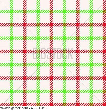 Tattersall Check Pattern, Xmas Plaid Pattern Vector Illustration