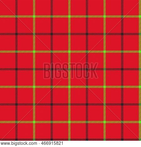 Tattersall Check Pattern, Xmas Plaid Pattern Vector Illustration