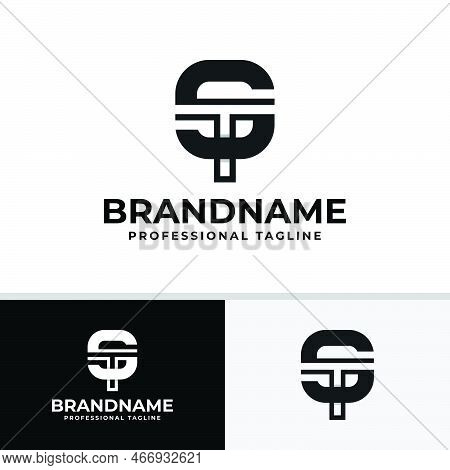 Letter St Or Ts Monogram Logo, Suitable For Any Business With Ts Or St Initials