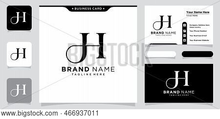 Initial Letter Jh Logo Design Template Vector