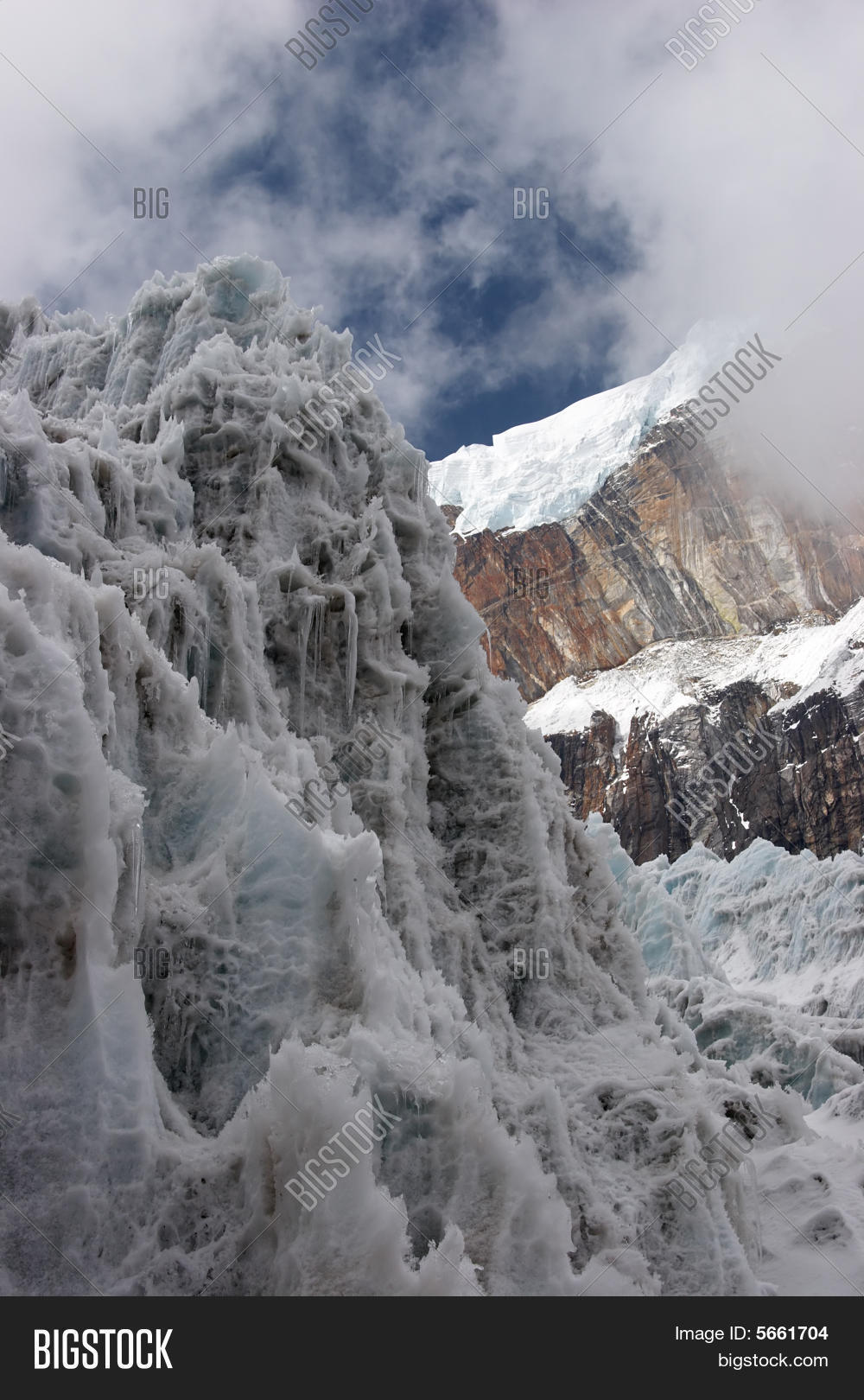 Steep Ice Wall Glacier Image Photo Free Trial Bigstock