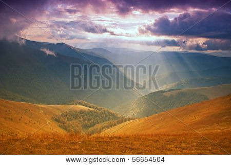 Mountains Hills And Sunbeams