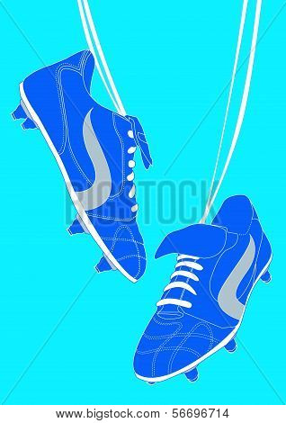 Blue Football Shoes.eps