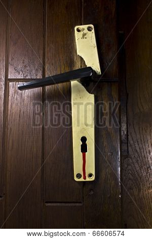 Blood Leaking From Keyhole On A Broken Lock