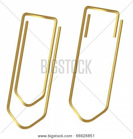Paperclips Clamped Gold