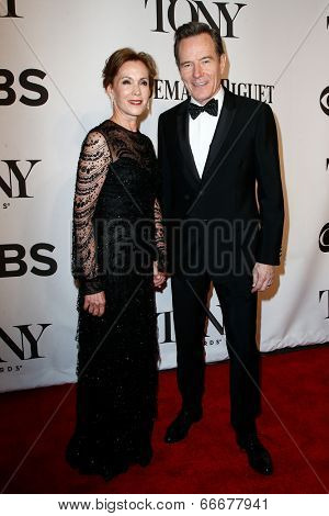 NEW YORK-JUNE 8: Actor Bryan Cranston (R) and wife Robin Dearden attend American Theatre Wing's 68th Annual Tony Awards at Radio City Music Hall on June 8, 2014 in New York City.