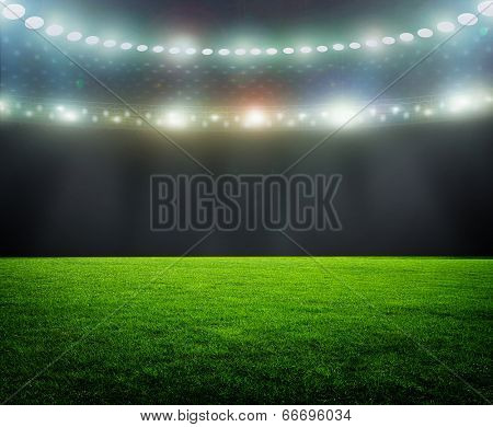 On the stadium. abstract football or soccer backgrounds 