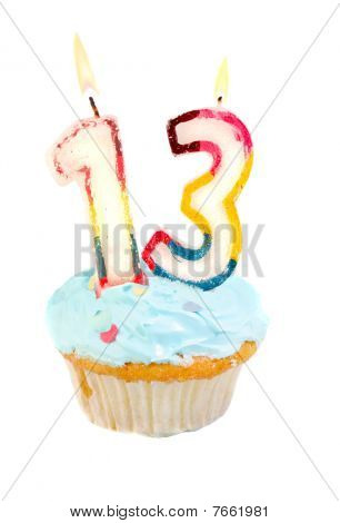 Décimo terceiro aniversário Cupcake