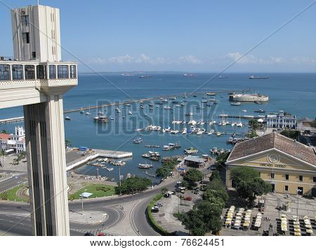 Lacerda Elevator In Salvador Da Bahia. Brazil