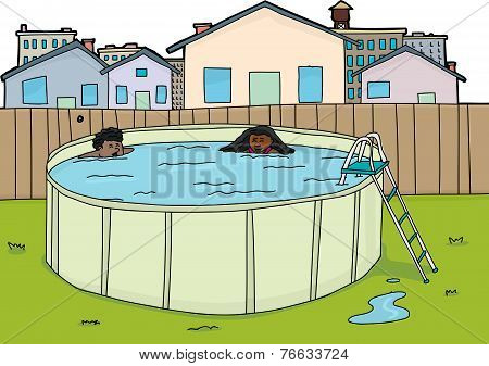 Happy Kids Swimming