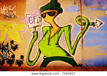 Graffiti zeď na pozadí