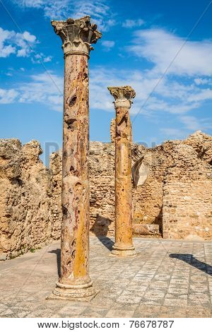 Roman Ruins Sanctuaire Esculape Thuburbo Majus Tunisia