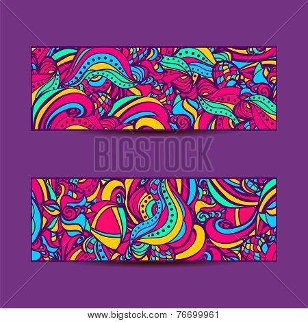 A set of vector banners