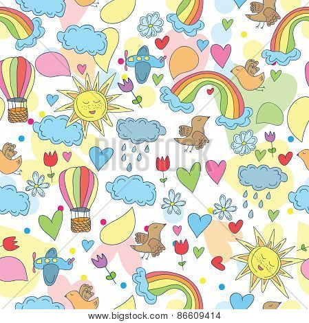 Doodle seamless patternan