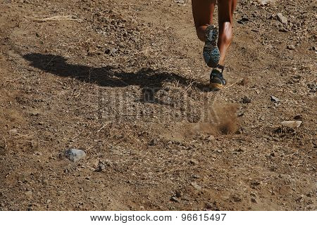Trail running man