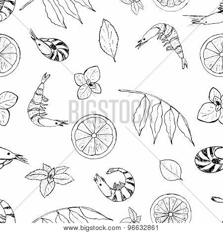 Shrimps pattern scetch