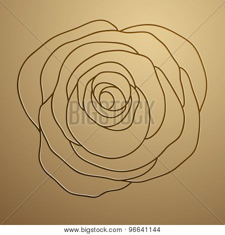 Rose flower logo vector icon design template