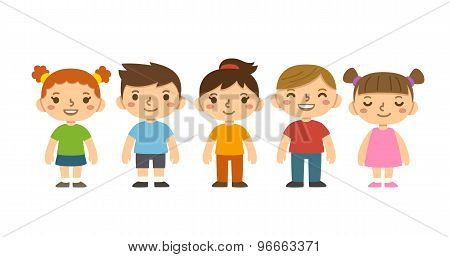 Cartoon School Children
