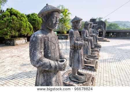 HUE, VIETNAM - MARCH 21, 2015: Tomb Of Khai Dinh Emperor In Hue, March 21, 2015