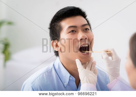 Throat examination
