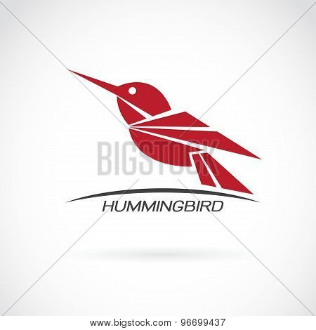 Vector Image Of An Hummingbird Design On White Background