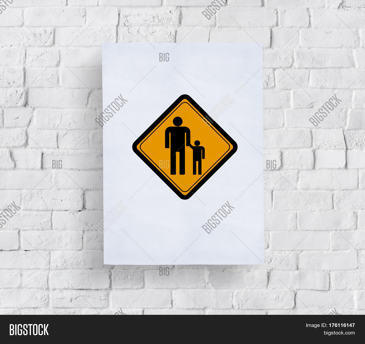 Parents Coming Sign Family Parents Kids Image & Photo (Free Trial) | Bigstock