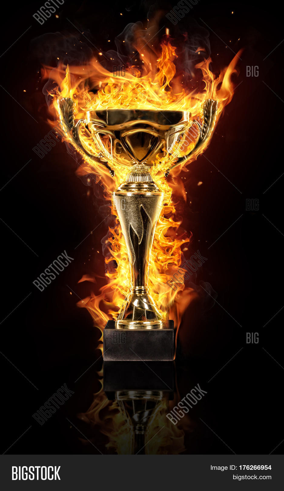 Burning Gold Trophy Image & Photo (Free Trial) Bigstock