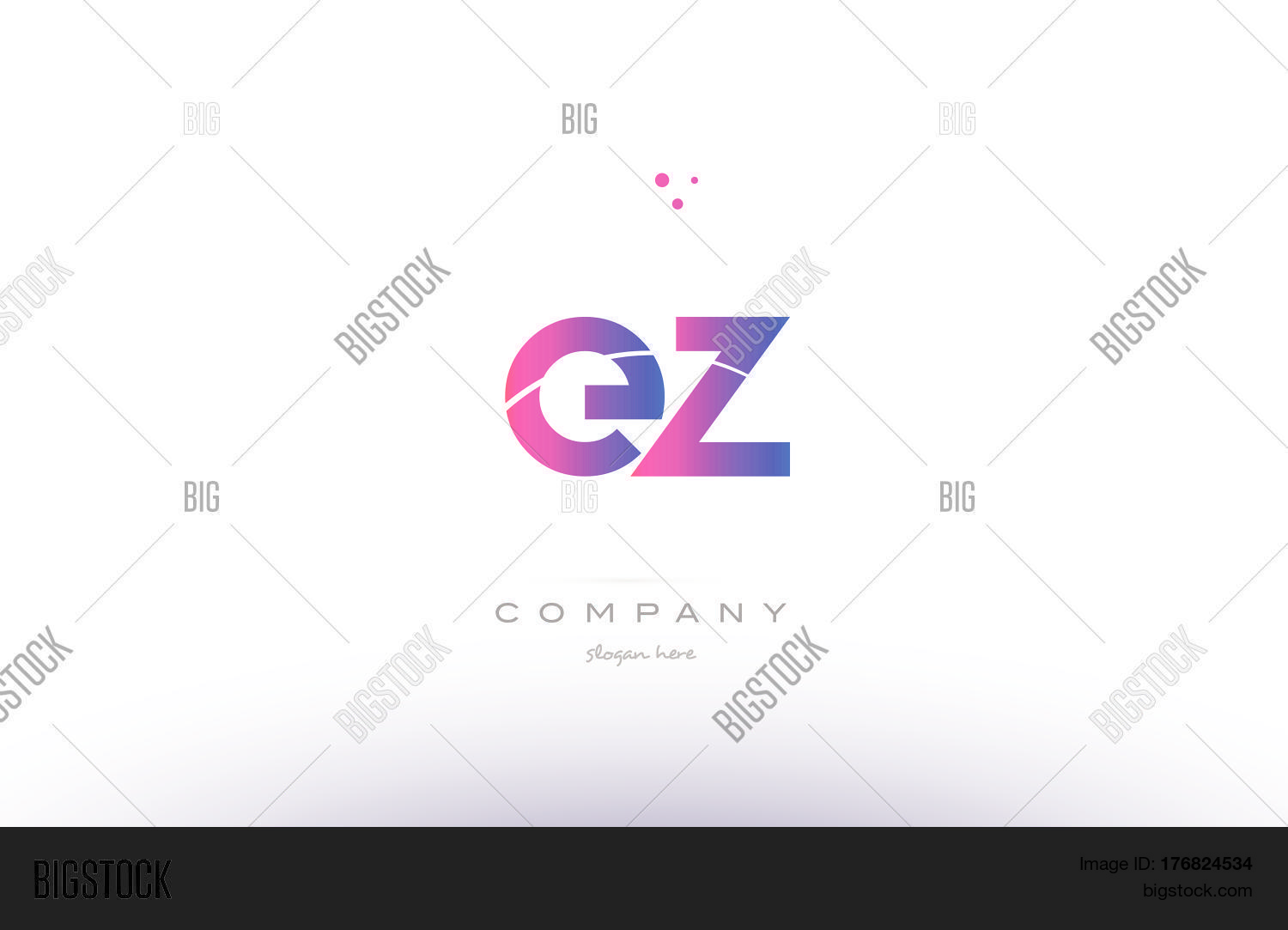 Ez E Z Pink Modern Vector & Photo (Free Trial) | Bigstock