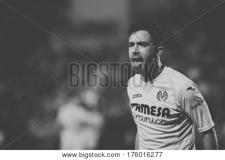 VILLARREAL, SPAIN - FEBRUARY 26: Jaume Costa during La Liga match between Villarreal CF and Real Madrid at Estadio de la Ceramica on February 26, 2017 in Villarreal, Spain