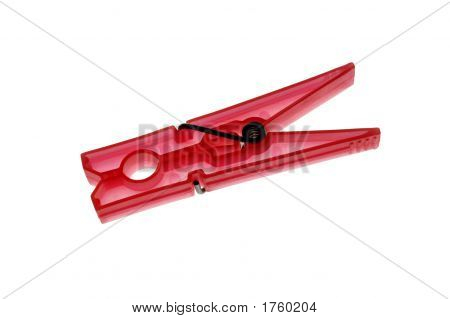 Ubrania Peg - Clothespin (czerwony) z ścieżkę przycinającą