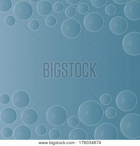 Air bubbles in water. Place under the text