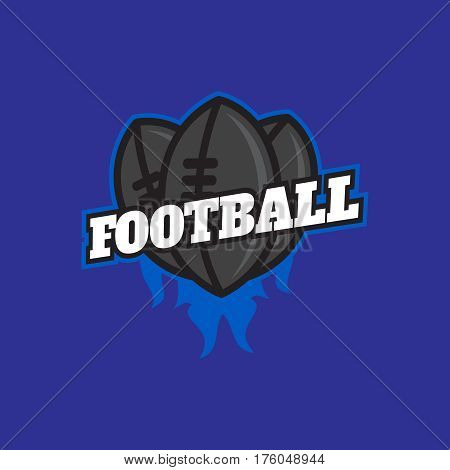 American football logo vintage label vector badge