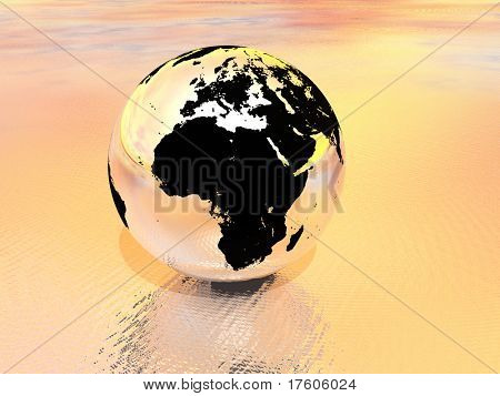 Terra sull'acqua colore