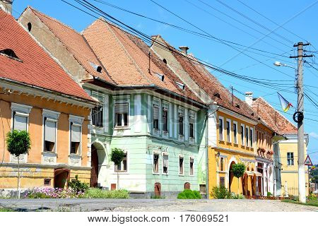 Typical house in the village Crit-Kreutz, Transylvania. The villagers started building a single-nave Romanesque church, which is uncommon for a Saxon church, in the 13th century.