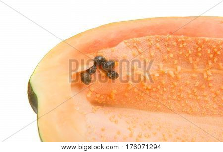 papaya exotic fruit isolated on white background