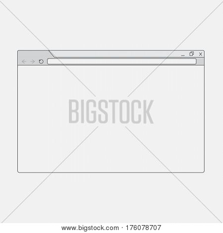 Web Browser Concept vector in flat design