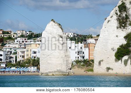 White Rocks On The Beach Of Vieste