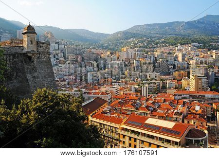 Panorama View On Le Condamine District In Monaco