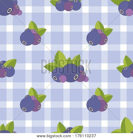 Seamless pattern with blueberry. Bright colors fashion style for prints batik silk textile cushion pillow bandanna kerchief. Rustic style. Texture for clothes bedclothes. Embroidery stylization