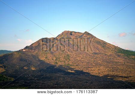 old sleeping volcano and the burnt earth around after the eruption.